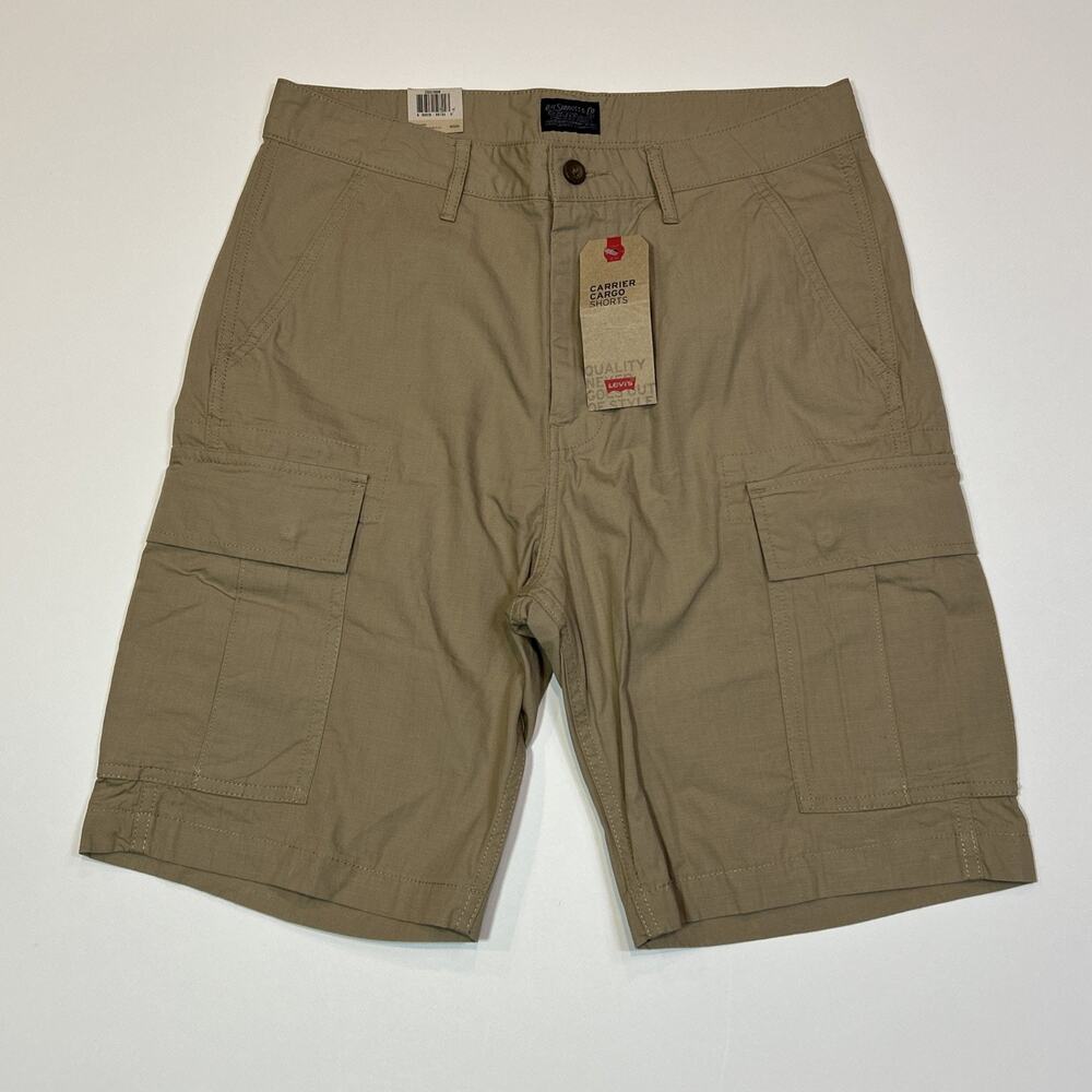 Levi’s Carrier Cargo Shorts Men 31 Khaki Loose Fit 9.5 Inseam NWT Cotton